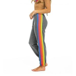 Aviator Nation grey sweatpants w/ neon stripes